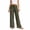 Army Green, variant on Wrongduck Women's Wide Leg Pants High Rise Flowy Trousers with Pockets, Wrinkle Resistant Casual Work Business Lounge Pants