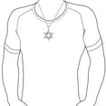 thumbnail image 3 of Bling Jewelry Mens Unisex Men's Star of David Pendant Necklace for Bar Mitzvah Stainless Steel, 3 of 3