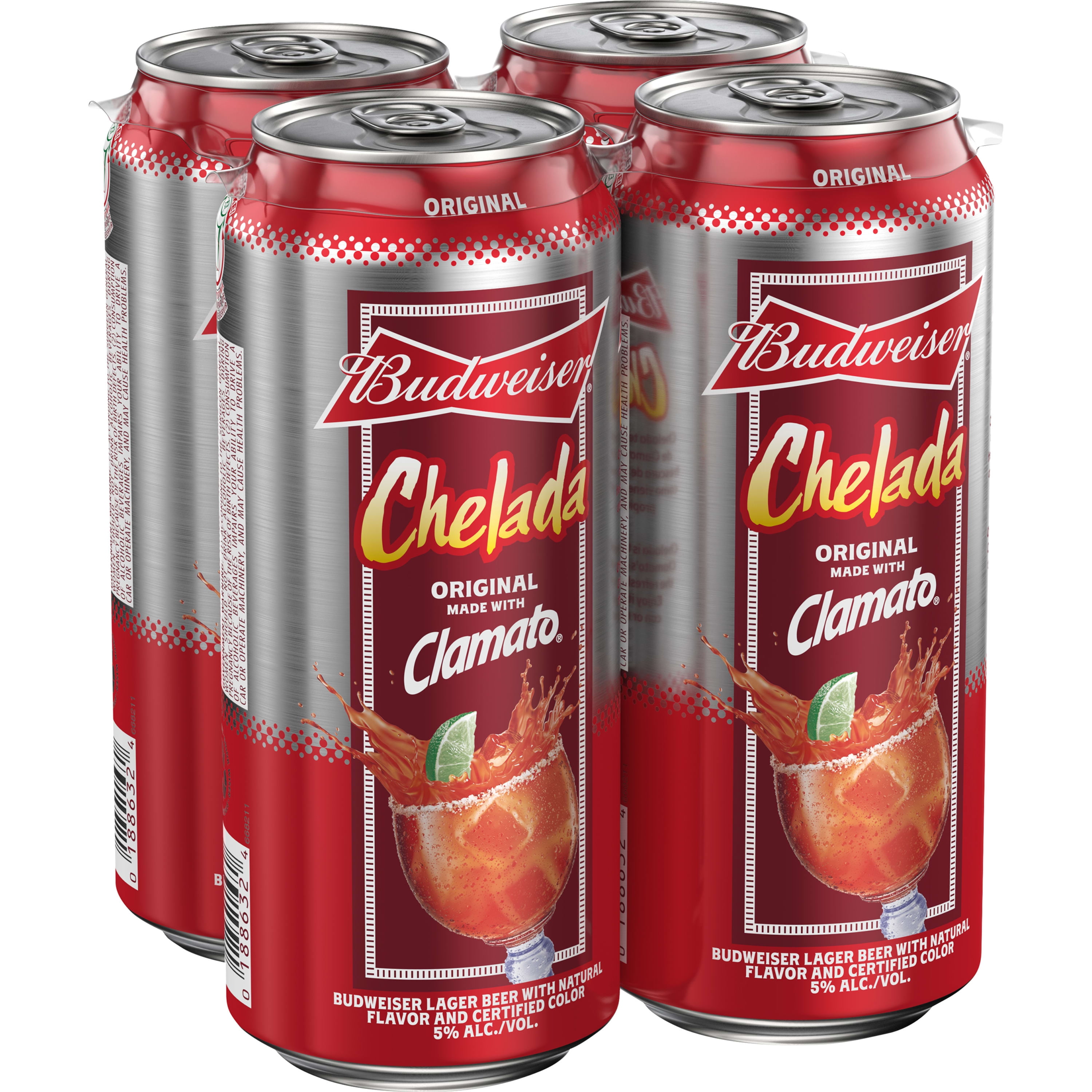 Budweiser Original Chelada 4 Pack 16 Fl Oz Cans 5 ABV Walmart 