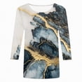 thumbnail image 3 of Kaprioy Womens Tops Elbow-Length Graphic Crew Neck T-Shirts Womens Shirts, 3 of 4