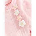 thumbnail image 4 of Baby Girl 2Pcs Fall Outfits Long Sleeve 3D Flower Split Tops + Pants Set Toddler Clothes, 4 of 5
