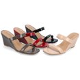 thumbnail image 5 of Journee Collection Womens Clover Tru Comfort Foam Low Heel Wedge Sandals, 5 of 6