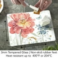 thumbnail image 3 of CounterArt "Spring Meadow" Decorative 3mm Heat Tolerant Tempered Glass Cutting Board 10" by 8", 3 of 7