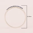 thumbnail image 4 of 0.30 Ctw Round Shape Simulated Tanzanite 925 Sterling Silver Half Eternity Mother's Day Gift Ring (Ring Size 8), 4 of 6