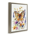 thumbnail image 4 of Stupell Industries Garden Flowers & Butterfly Insects Painting Brown Floater Framed Canvas Art Print Wall Art, 25 x 25, 4 of 10