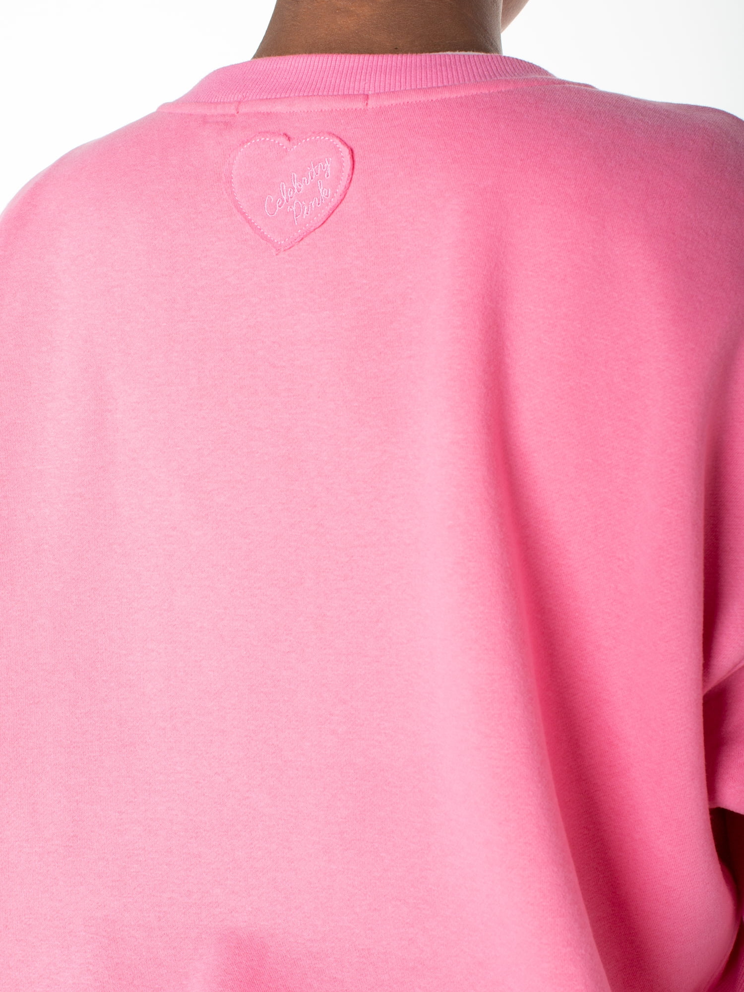 Celebrity Pink Women's Oversized Boyfriend Sweatshirt Celebrity Pink Women's and Women's Plus Oversized Boyfriend Sweatshirt, Sizes XS-4X