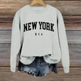 thumbnail image 4 of Women's Casual Oversized Sweatshirt Long Sleeve Letter Printed Crew Neck Tops Loose Fit Tops Fall Y2K Pullover Shirt, 4 of 6