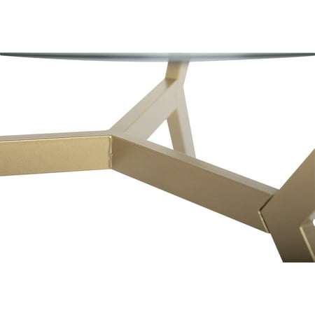 Studio Designs - ArchTech Round Mid-Century Modern Tempered Glass Coffee Table - Clear