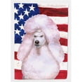 thumbnail image 1 of Carolines Treasures BB9717CHF White Standard Poodle Drapeau Patriotique en Toile Format Maison, 1 of 4