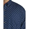 thumbnail image 3 of Easy-Care Micro Print Sport Shirt Navy White 1XLT, 3 of 5