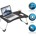 thumbnail image 4 of Mesa Plegable para Laptop Bluelander de Madera, Negro, 4 of 4