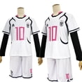 thumbnail image 2 of HOLOUN disfraz de Cosplay de Anime Sae Shidou Aiku Shuto Sendo, Peluca de uniforme de fútbol U20, red Rosa sintética, regalo de Halloween, cerradura azul, 2 of 6