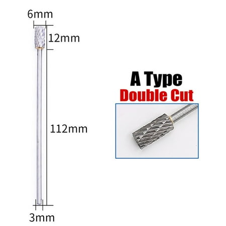 

Rotary Files Burr Tungsten Carbide Engraving Milling Cutter Double Cut 3x6x100mm