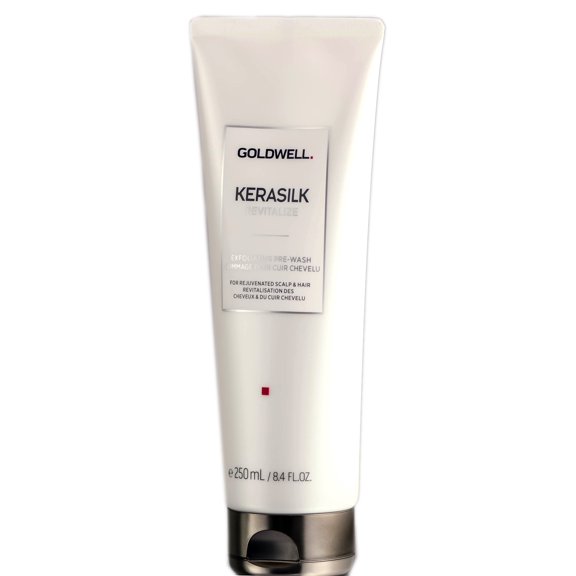 8.4 oz , Goldwell Kerasilk Revitalize Exfoliating Pre-Wash, hair scalp beauty - Pack of 2 w/ Sleek 3-in-1 Comb/Brush