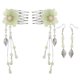 thumbnail image 2 of Juego de accesorios de peines para el cabello con borlas de boda china tradicional encantadora de 2 uds. Verde Yuyangstore Peine nupcial, 2 of 8