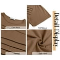 thumbnail image 5 of Fantaslook Women Blouses Dressy Casual Summer Short Sleeve Shirts Crew Neck Pleated Tunic Tops, 5 of 8