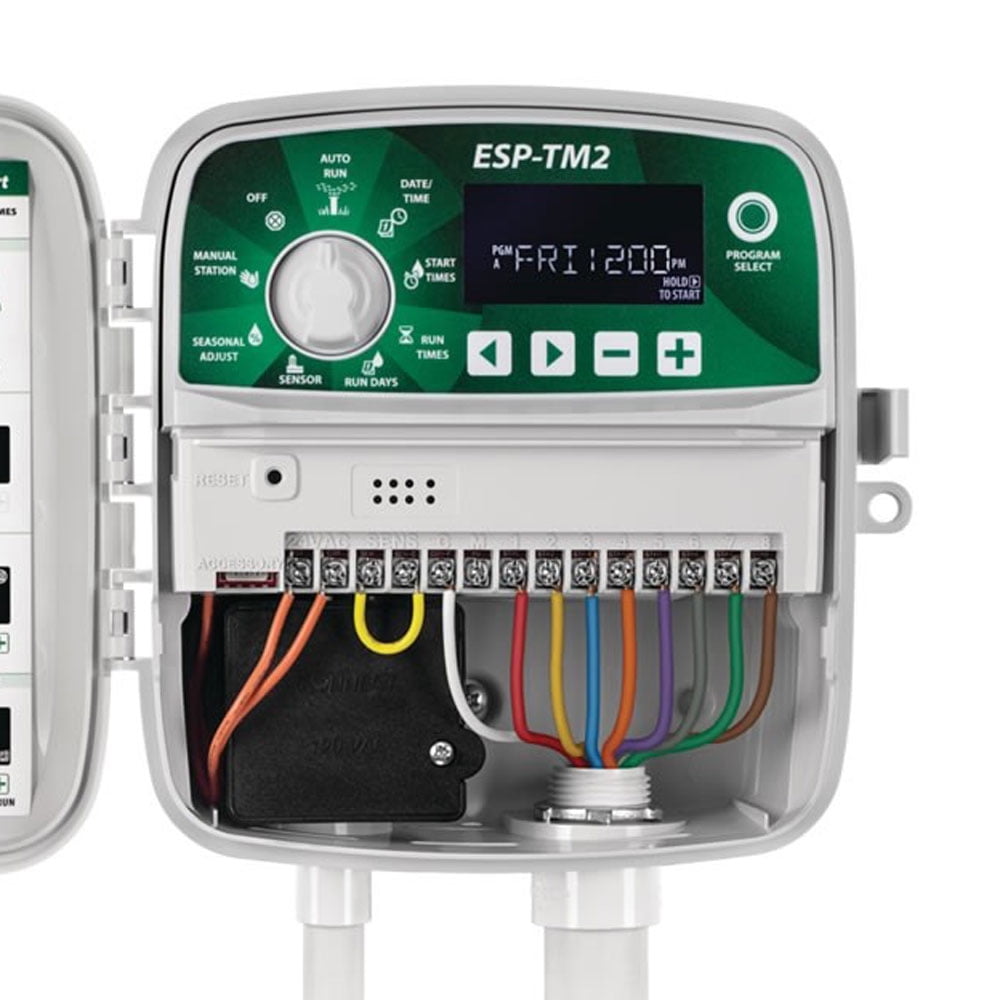Rain Bird ESP-TM2 8 Station LNK WiFi Irrigation System Outdoor Controller  Timer - Walmart.com