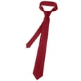 thumbnail image 2 of Toptie Solid Neck Ties, Multiful Color Formal Necktie, Cancer Awareness Color-DeepRed, 2 of 3