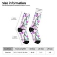 thumbnail image 2 of Honeii Eiffel Tower and Hearts Print Adult Socks,Crew Socks,Casual Calf Socks,Daily Wear Socks for Men & Women, Perfect for Sports, Casual and Everyday Use, 2 of 6