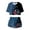 A2, variant on Demon Slayer Short Sleeve Suit,Women Summer Crop Top Shorts 2PCS Sets,3D Anime Print Sexy Athletic Outfit Set