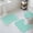 Green, variant on Pure Light Cyan Bath Mat 3 Piece Bathroom Rug Set, Simple Solid Color Non Slip Bath Rug Contour Mat and Toilet Lid Cover, Absorbent Shower Mats Soft Bath Rugs and Mats Sets