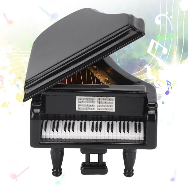 Piano Miniature en Bois Instruments Miniatures, Piano Miniature Portable, pour Cadeau d'Anniversaire