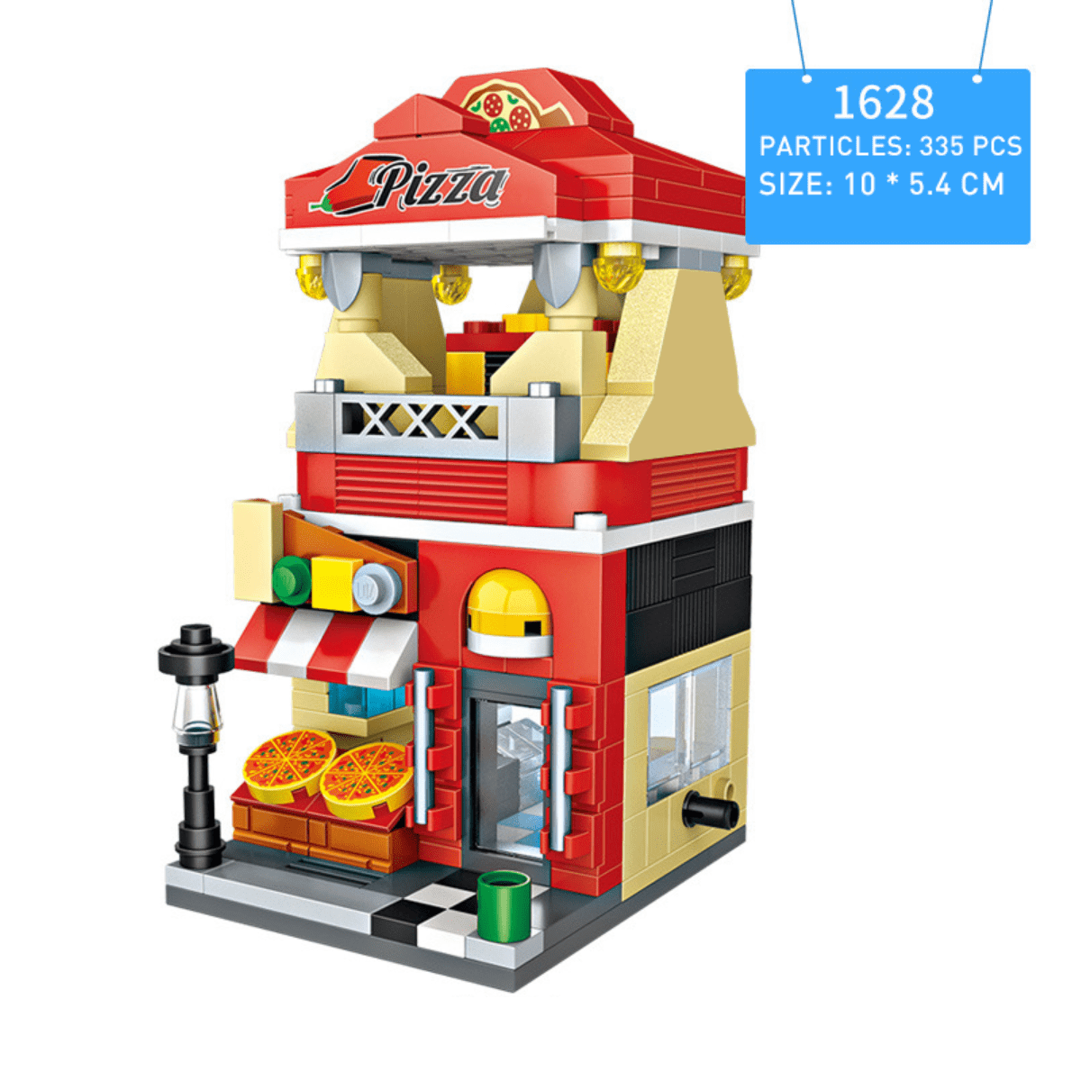 Mini Street View Building Blocks Model, MOC Bricks Toy City Street