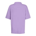 thumbnail image 4 of Polo Shirts for Women Summer Collared Short Sleeve Work Tops Business Casual Dressy Button Down Blouses,S, 4 of 4