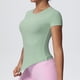 thumbnail image 3 of Camiseta de Yoga de Manga Corta para Mujeres con Cintura Slim Fit, Transpirable Deportes para Correr Gimnasio de Entrenamiento, 3 of 8