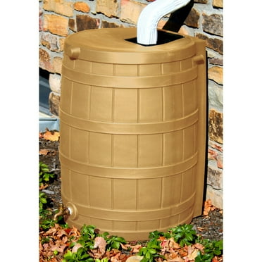 Good Ideas 50 Gallon Rain Wizard Flat Back Rain Barrel