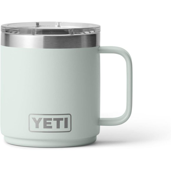 Rambler 10 oz Ceramic Lined Stackable Mug, Vacuum Insulated, Stainless Steel with MagSlider Lid, Ridgeline