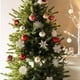 thumbnail image 5 of Adornos coloridos de copos de nieve, 40 piezas de polvo de brillo navideño, colgante navideño de copo de nieve con brillo navideño, diseño exquisito, 5 of 6