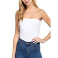 thumbnail image 1 of FashionMille Women Stretch Bandeau Jersey Tube Bodysuit Strapless Top, 1 of 5