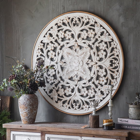 Antique Crafted Round Wall Décor