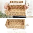 thumbnail image 4 of LotFancy Wicker Toilet Basket Tank Topper, 2 Pack Water Hyacinth Storage Basket for Shelves, 4 of 8