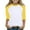 Yellow, variant on BRGZLK Boys Girls 3/4 Sleeve T-Shirt Kids Trendy Color-Blocking Raglan Sleeves Blouse Lightweight Casual Round Neck Tops Black 5-6 Years