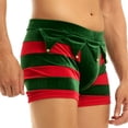 thumbnail image 3 of iEFiEL Men Velvet Bulge Pouch Striped Boxer Shorts with Bells Christmas Holiday Cosplay Costume, 3 of 7