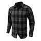 thumbnail image 3 of Camisas De Vestir Para Hombre Azul Hombre Otoño Invierno de un solo pecho cálido Casual Plaid solapa playa manga larga vacaciones al libre camisa de vacaciones (Grey, XL), 3 of 6