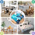 thumbnail image 4 of Square Tablecloth, Waterproof Polyester Table Cover, Wrinkle Resistant & Washable Fabric for Dining, Kitchen, Picnic, 42x42in(107x107cm), Liquid & Marble Print, 4 of 6