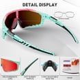 thumbnail image 4 of Gafas para ciclismo KAPVOE polarizadas con protección UV400 rojas, 4 of 6