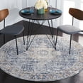 thumbnail image 2 of SAFAVIEH Moondust Dani Oriental Polyester Area Rug, Ivory/Blue, 6' x 6' Round, 2 of 8