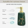 thumbnail image 7 of CERBIOR 4 Piece Christmas Green Marble-Pattern Ceramic Bathroom Accessories Set, Includes Soap Dish, Hand Soap Dispenser, Toothbrush Holder, and Water Cup, 7 of 7