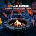 thumbnail image 4 of 40-Inch Outer Diameter Steel Fire Pit Ring, Heavy-Duty Campfire Pit Liner for DIY Outdoor Fire Pit, Above/Ground Fire Ring for Backyard, Garden, Patio, 4 of 7