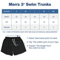 thumbnail image 2 of MYJAJAYI Mens Swim Trunks 3" Swim Shorts Quick Dry Beach Shorts with Mesh Lining Dark Gray S, 2 of 5