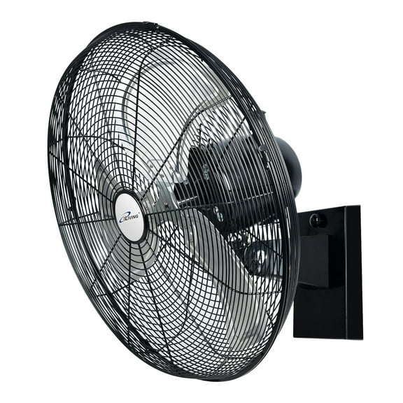 iLiving 18" Outdoor Oscillating High Velocity Wall Fan with 4150 CFM Heavy Duty Weatherproof Motor, Variable Speed Adjustment for Workshop, Garage, Patios, Commercial and industrial, 18 inch