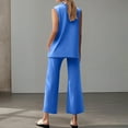 thumbnail image 3 of Roncen Women's Sleeveless Vest & Wide-Leg Suit Set - Business Casual Two-Piece Blazer Outfit with Elastic Waist & Pockets, 3 of 7