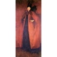 thumbnail image 3 of Whistler, James McNeill 10x18 Black Modern Framed Museum Art Print Titled - Harmony In Red, 3 of 5