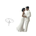 thumbnail image 4 of balikha Bride Groom Figurine Couple Sculpture Wedding Cake Topper for Bridal Showers White Suit, 4 of 9