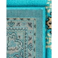 thumbnail image 5 of Unique Loom Reza Collection Area Rug - Washington (3' 1" x 16' 5" Runner Turquoise/Black), 5 of 5