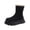 Black 2, variant on Wensltd Womens Chunky Sole Snow Boots Round Toe Plush Warm Brown Ankle Boots for Women Winter